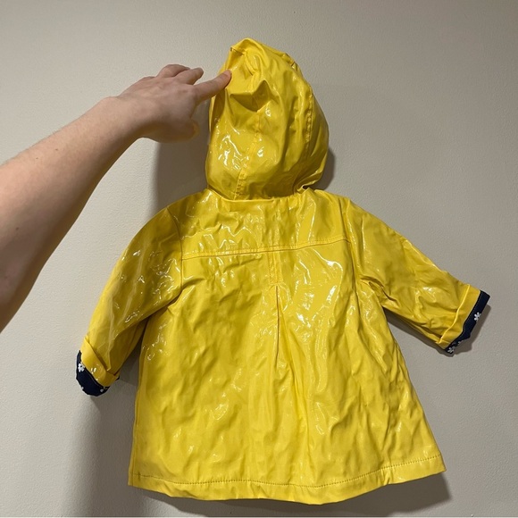 Vibrant Yellow Raincoat with Hood - Picture 7 of 9